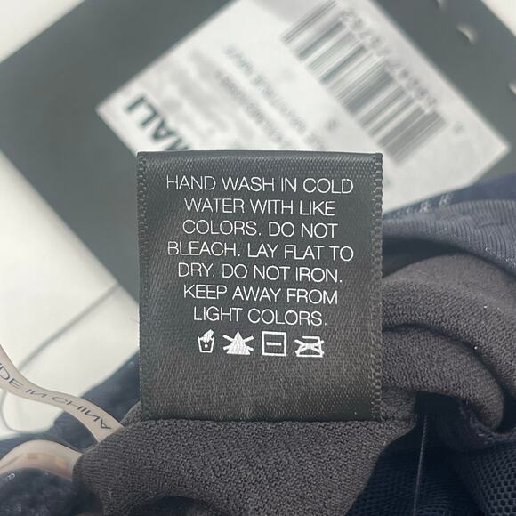 NORMA KAMALI Snake Mesh Mio Swimsuit SZ Small NWT True Navy Metallic Swim Beach - Picture 14 of 15